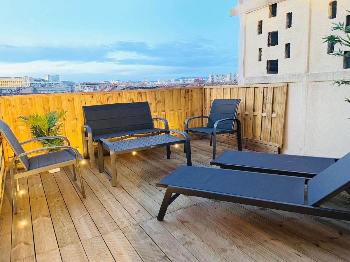 Honore - Rooftop Avec Vue - Appartement T3 Atypique Centre Ville Vieux Port Proche Opera Марсель Экстерьер фото