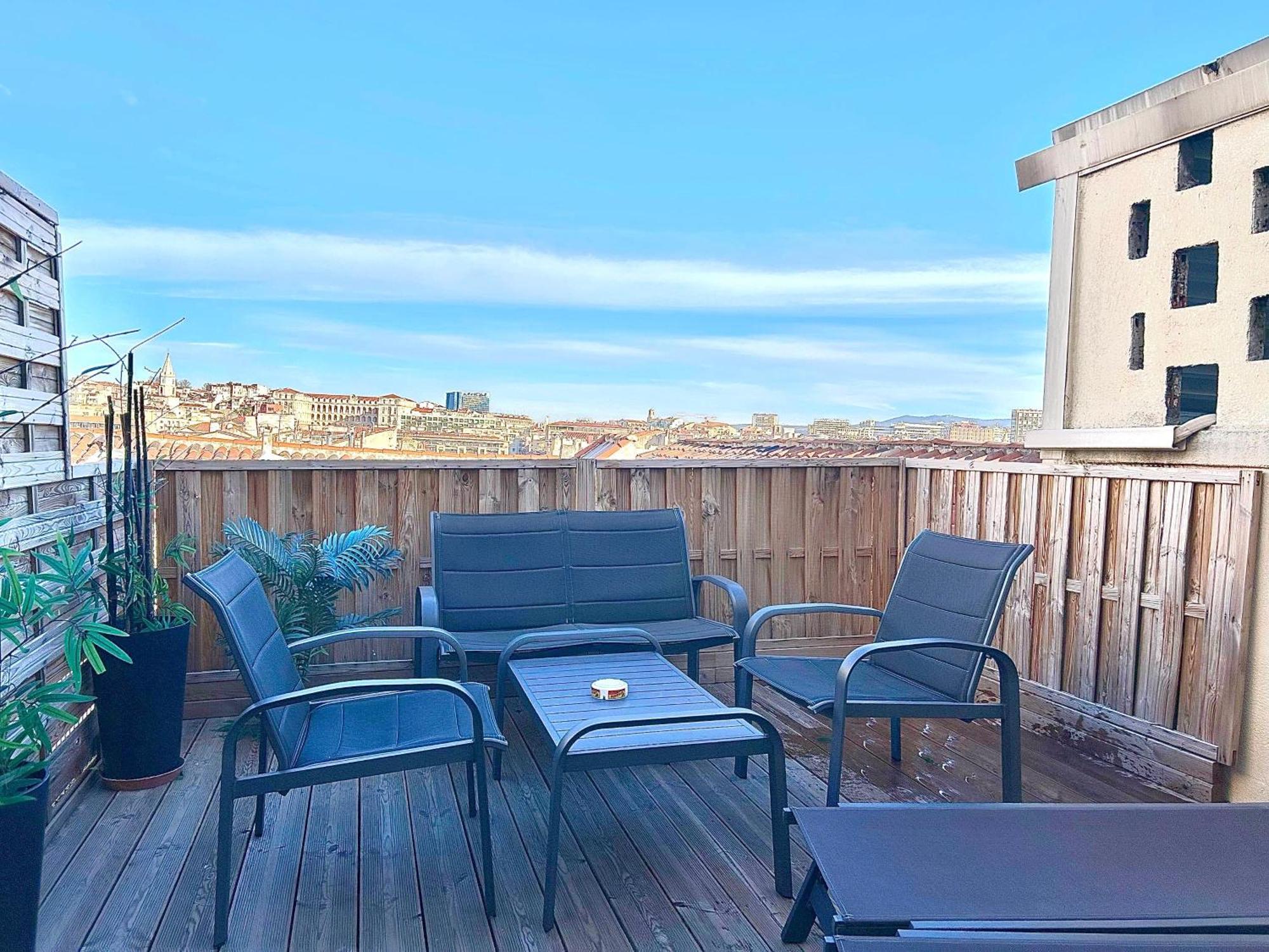 Honore - Rooftop Avec Vue - Appartement T3 Atypique Centre Ville Vieux Port Proche Opera Марсель Экстерьер фото